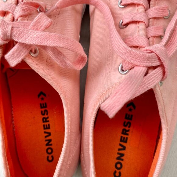 Converse Jack Purcell Sneakers Men's 13 Women's 14.5 Pink Canvas Low Top Lace Up - Picture 3 of 8